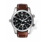 Maurice Lacroix Orologi da uomo Masterpiece Revell Globe MP6388-SS001-330, marrone/nero, Orologio classico da uomo con cinturino in pelle di coccodrillo marrone