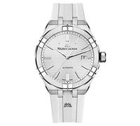 Maurice Lacroix Orologio svizzero con cinturino in gomma automatico da 42 mm con quadrante argentato Aikon | AI6008-SS000-130-2