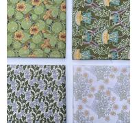 Maurice Pillard Verneuil 100% Cotone Percalle - Set di 4 Scampoli di Stoffa per Patchwork, Quilting e Cucito - 50 x 52 cm (Confezione 5)