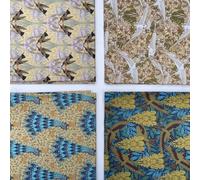 Maurice Pillard Verneuil 100% Percalle di Cotone Designer Fat Quarter Bundle FQ Confezione da 4 Pacchi di Tessuto Trapuntatura Patchwork Artigianato Cucito Materiale | 19" x 20" (50cm x 52cm) (Bundle