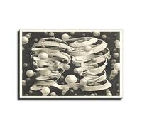 Maurits Cornelis Escher Bond of Union 1956 by Maurits Cornelis Escher - Quadro su tela da parete per ufficio, 30 x 45 cm