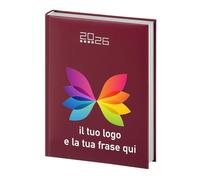MAURIX Agenda 2026 Giornaliera Personalizzabile con Logo e Frase - Ideale per Ricordarti i tuoi Appuntamenti - Formato 15 x 21 - Disponibile in Diversi Colori (BORDEAUX)