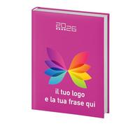 MAURIX Agenda 2026 Giornaliera Personalizzabile con Logo e Frase - Ideale per Ricordarti i tuoi Appuntamenti - Formato 15 x 21 - Disponibile in Diversi Colori (FUXIA 26)