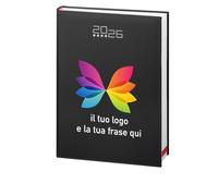 MAURIX Agenda Giornaliera Maxi 2026 Personalizzabile con Logo e Frase - Ideale per Ricordarti i tuoi Appuntamenti - Agenda 2026 Nera - Formato A4 21x30 cm- Disponibile in Diversi Colori (NERO)