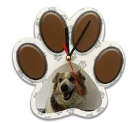 MAURIX Orologio da Parete Personalizzato con la Foto del tuo Cane, Orologi da appendere Personalizzato con Foto - Orologio da Parete Silenzioso per Bambini, Orologio Personalizzato con le Zampe
