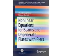 Maurizio Garrione F Nonlinear Equations for Beams and Degenerate Pla (Tascabile)