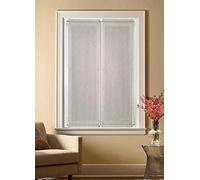 mauro Coppia Tendine per Finestra e porta confezionate su misura-Larghezza cm 45/50/60/65/80-Tende a Vetro-Tessuto colore lino Effetto Lino (65x135 cm)