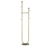Mauro Ferretti Appendiabiti Axi 40X32X175 cm in Metallo e Marmo Artificiale Gold/Black