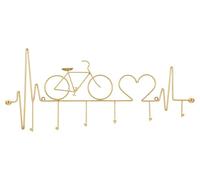 Mauro Ferretti Appendiabiti Bicicletta Oro Metallico 59x3,2x26,5 cm
