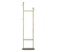Mauro Ferretti Appendiabiti Olaf, Metallo e Marmo Artificiale, Oro/Nero, 178x48x30 cm