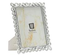 Cornice Portafoto da appoggio con cornice POLYRESIN Verticale Dimensioni 26x2,2xh 31,3 cm PER FOTO 20x25 cm Silver in scatola regalo silver