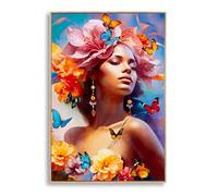Mauro Ferretti Dipinto su Tela Laccato Marty C/Cornice -B- Multicolor 92x62 cm
