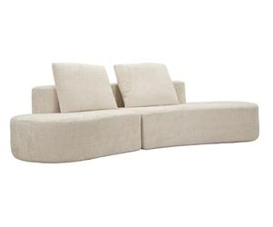 Mauro Ferretti Divano Sofa/Bed Island Bianco Sponge e Polyester 238x92x78 cm