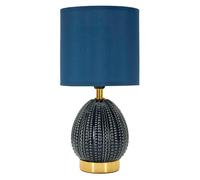 Mauro Ferretti Lampada da Comodino Flavi Blu Ceramica 15X30,5 cm
