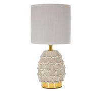 Lampada da comodino con base grigia e puntini in rilievo POINTS GREY Dimensioni Ø 15x h 30 cm Lampada E-27 Attacco con filo FILO paralume colore Grigio grigio