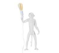 Mauro Ferretti Lampada da Tavolo Monkey Bianco Polyresin Ø 26X34X55