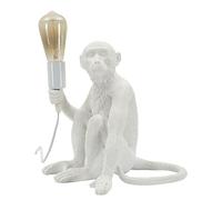 Mauro Ferretti Lampada da Tavolo Monkey Seduta Bianca | Poliresina, 32x33x32