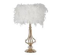Mauro Ferretti Lampada da Tavolo Tarty Bianca in Metallo e Plastica Oro Ø 25X54 cm