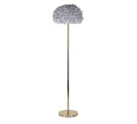 Mauro Ferretti Lampada da Terra Feathers Slim Grigia in Ferro e Plastica Ø 43x170 cm