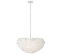Mauro Ferretti Lampadario Feather Ø 60X30 cm, Iron e Plastic, Colore White