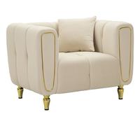 Mauro Ferretti Poltrona Alma Crema C/Cuscino 97X81X71