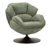 Mauro Ferretti Poltrona Girevole Verde In Stile Retrò Cm 85X80X81