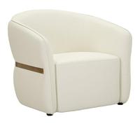 Mauro Ferretti Poltrona Minsk 86X82 cm in Legno Bianco/Oro