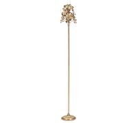 Mauro Ferretti Portacandele Flowy in Metallo Dorato Ø 17x118 cm