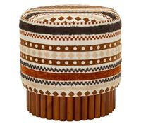 Mauro Ferretti Pouf Etnico Multicolor Cm Ø 40X40