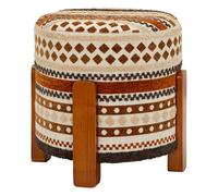 Mauro Ferretti Pouf Etnico Multicolor Cm Ø 42X40