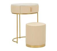 Mauro Ferretti Pouf Savana Verde, Playwood, Verde/Marrone, 40x40 cm
