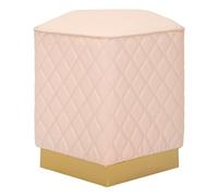 Mauro Ferretti Puff Pentagonale Sharon Simil Pelle Rosa 35X35X38 cm
