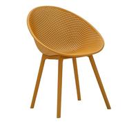 Mauro Ferretti Sedia Ibiza Senape Set 2 Pz Polypropylene Mustard 59X59X83 cm
