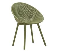 Mauro Ferretti Sedia Ibiza Verde Set 2 PZ Polipropilene 59X59X83 cm