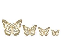 Mauro Ferretti Set Farfalle da Muro 3D Oro 35x2 cm