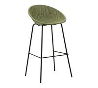 Mauro Ferretti Sgabello Bar Ibiza Verde Set 2 Pz Polypropylene e Metallo 50x50x98 cm