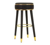 Mauro Ferretti Sgabello Bar London Nero MDF, Metallo E Legno 38X74