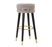 mauro ferretti SGABELLO Bar Paris Grigio/Oro CM Ø 35X74