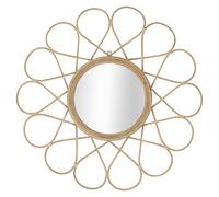 Mauro Ferretti Specchio da Muro Almeria 65,5x3 cm Rattan Marrone