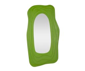 Mauro Ferretti Specchio da Muro Dafne Verde MDF e Specchio 90x165 cm