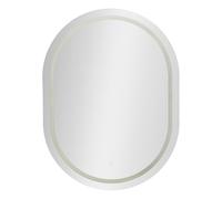 Mauro Ferretti Specchio da Muro LED Simple Ovale 60x3,5x80 cm Silver
