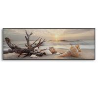Mauro Ferretti Stampa Dipinta su Tela Laccata Beach -B- Multicolor 52x152 cm