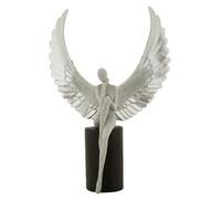 Mauro Ferretti Statuetta Sparkly 24X8X34 in Polyresin Argento e Nero