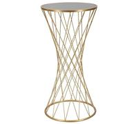 Mauro Ferretti Tavolinetto Tower New cm Ø 40X80, Ferro, Oro, 80X40X40