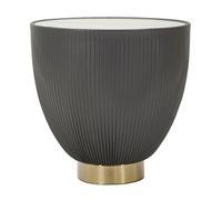 Mauro Ferretti Tavolino da caffè Elge Ø 46X45 cm, Ferro, Grigio, Oro e Bianco