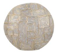 Mauro Ferretti Vaso ECLIPS in Resina, Oro e Bianco, 48x13x44,5 cm