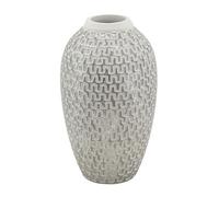 Mauro Ferretti Vaso in Resina Wave 34x19,5 cm Colore Oro e Bianco