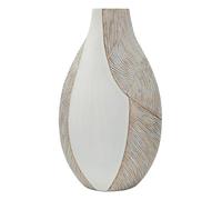 Mauro Ferretti Vaso Resina Ho Chi Minh cm 29,5X13,5X50 White Wash
