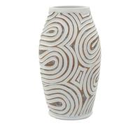 Mauro Ferretti Vaso Resina OBLIX cm Ø 19,5X35 White Wash
