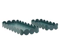 Mauro Ferretti Vassoi Rettangolari Ottanio in Metallo 40x16,5 cm e 29x12 cm